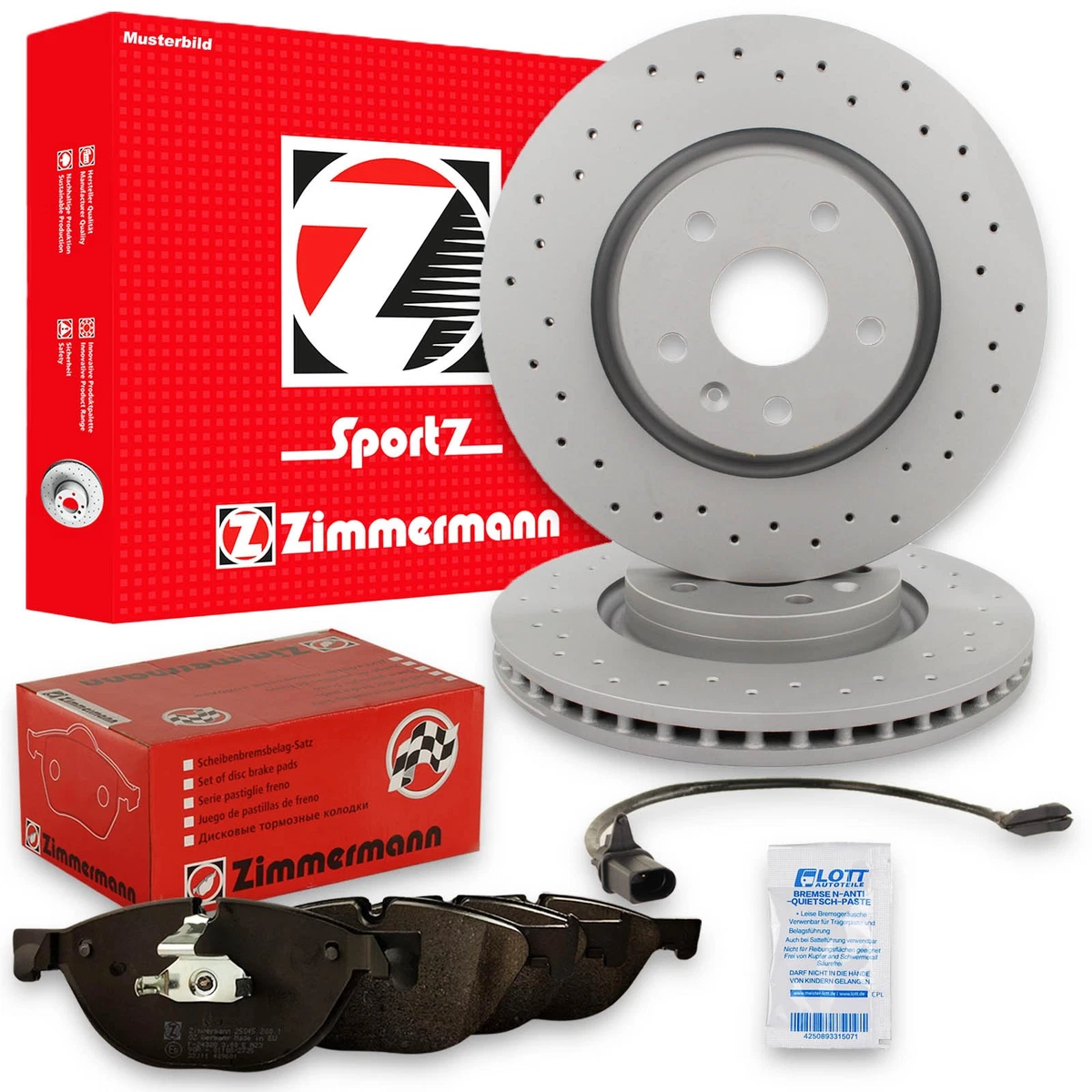 Гальмівні диски та колодки Zimmermann для VW Passat CC (357) 2.0 TSI